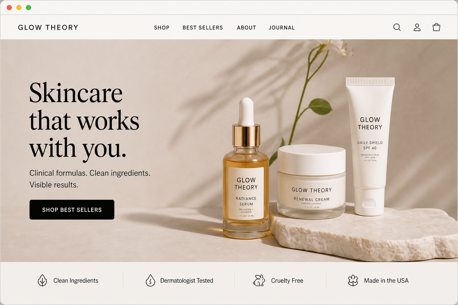 Glow Theory skincare store