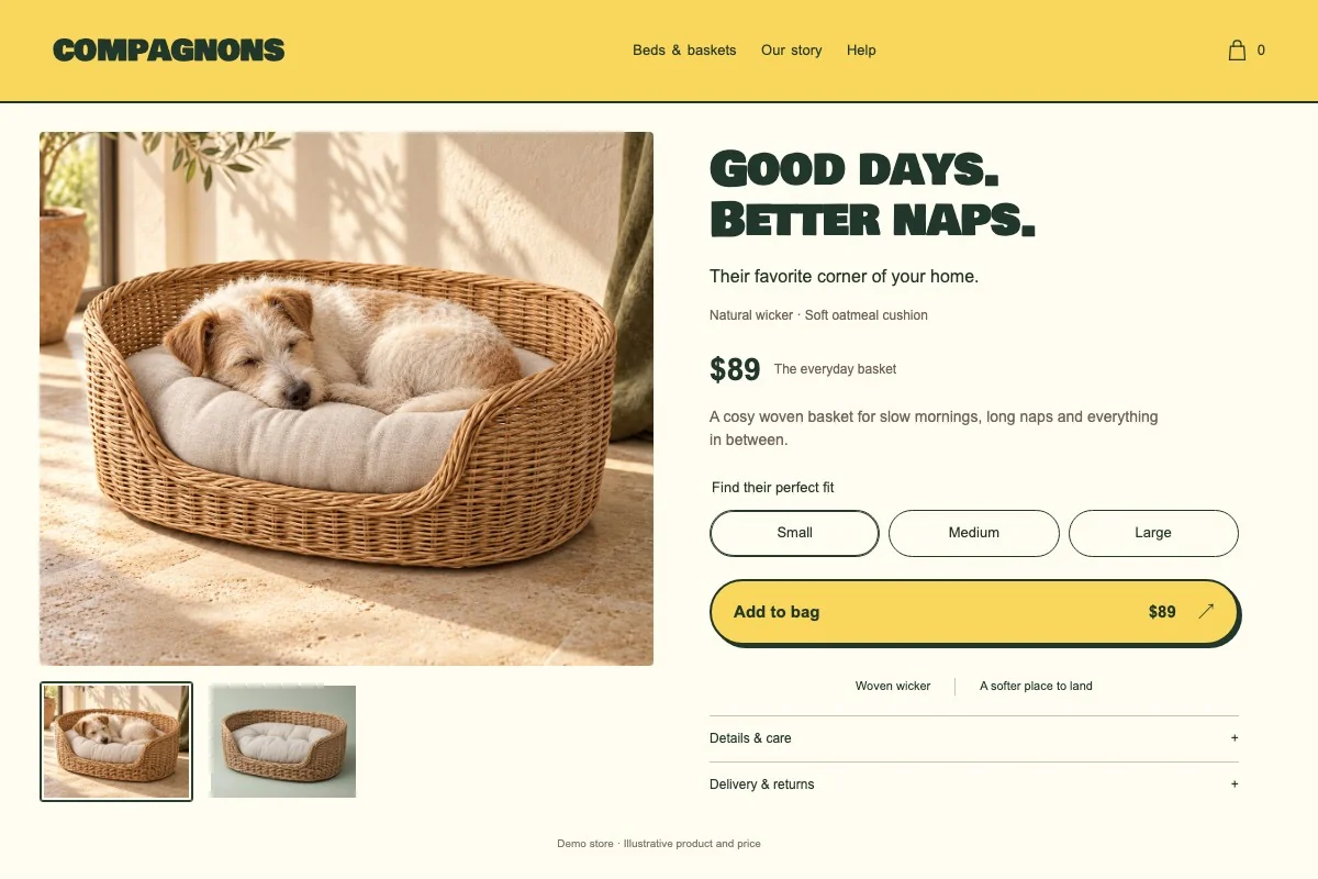 Compagnons product page